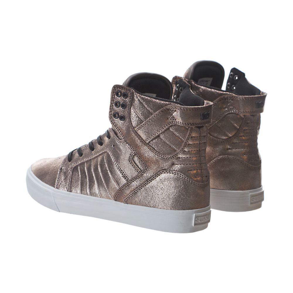 Baskets Montantes Supra SkyTop Or Rose Rose Gold Metallic/White Homme | GYB-27363660